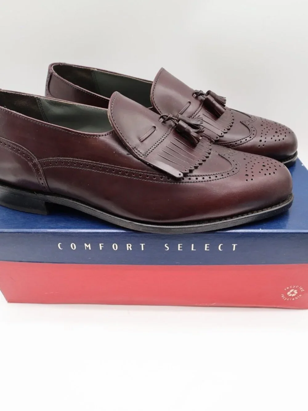 Dexter Brent Tassel Loafers Mens 12 2W Burgundy Leather Comfort Classic